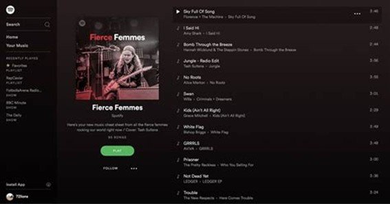 spotify - web player: music for everyone